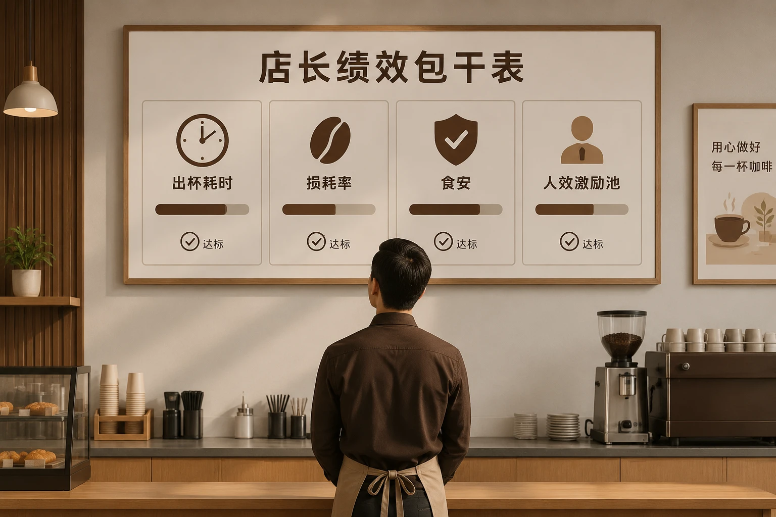2026年连锁咖啡店长绩效包干表:出杯耗时、损耗率与食安联动