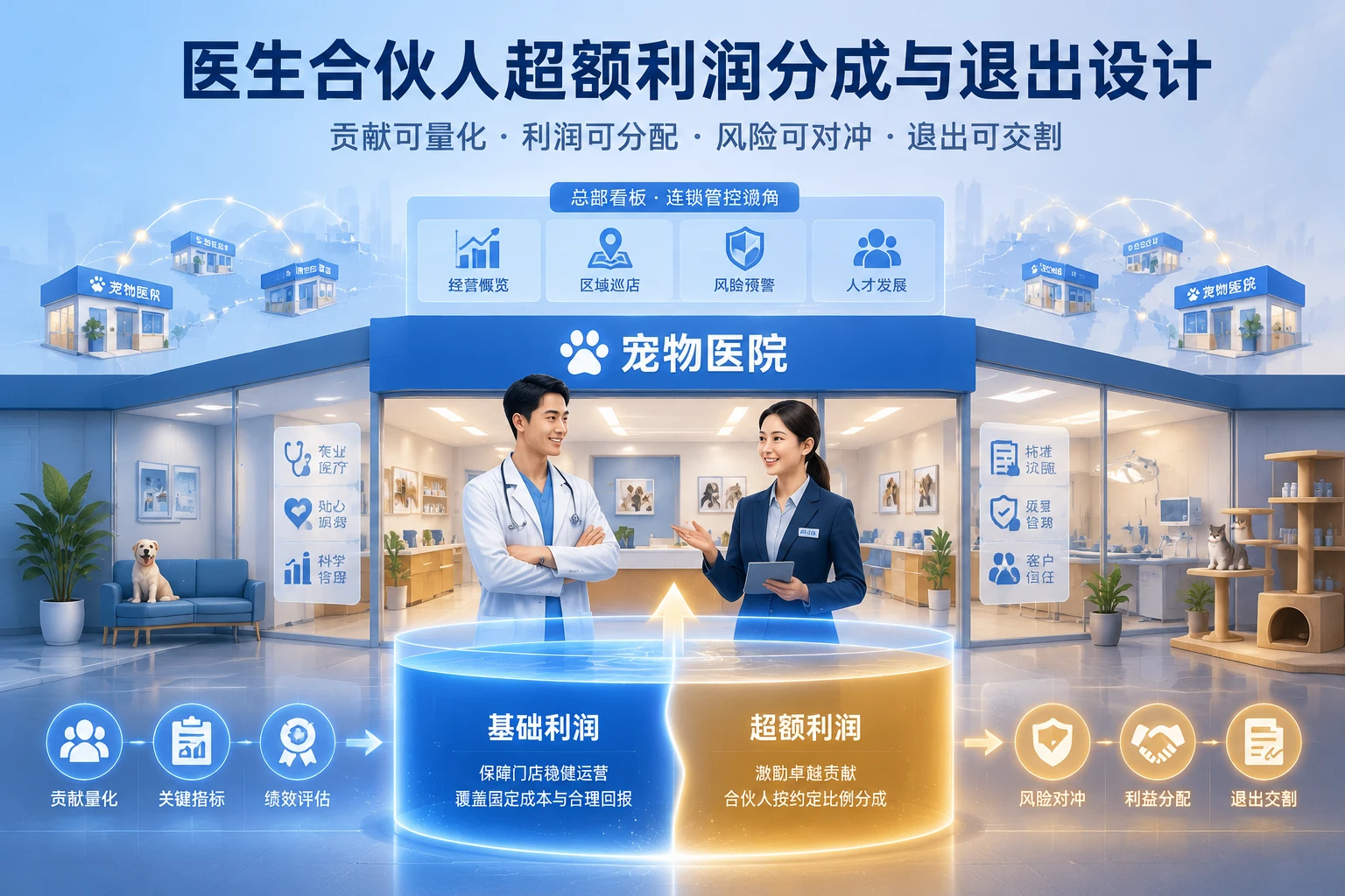 2026年连锁宠物医院医生合伙人超额利润分成与退出设计