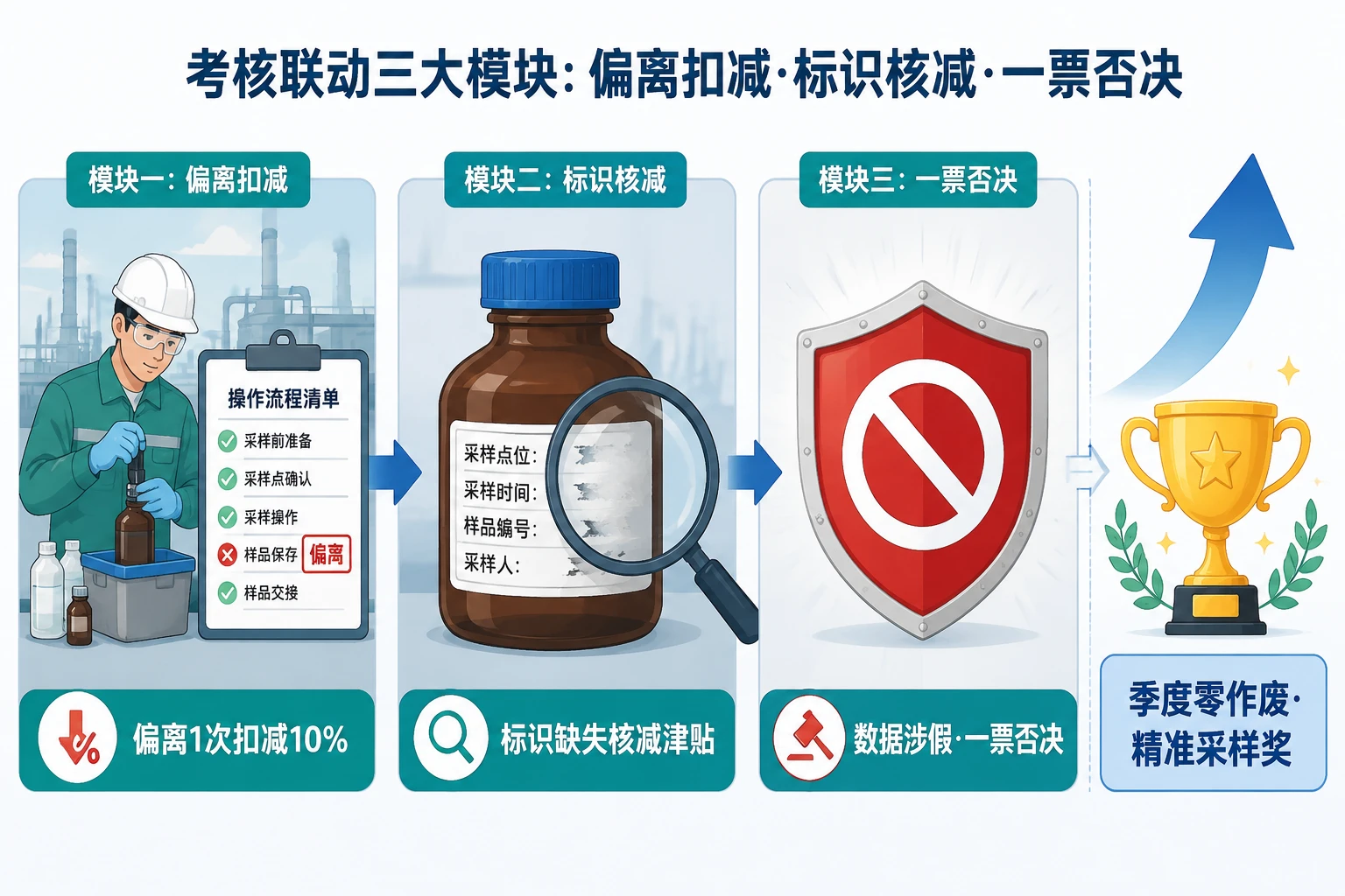 2026年环境检测采样组长月度绩效联动:规程偏离与标识缺失扣减