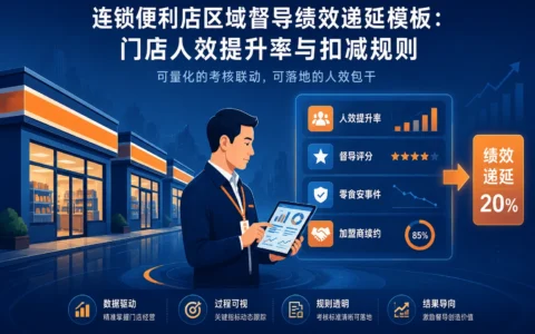 连锁便利店区域督导绩效递延模板：门店人效提升率与扣减规则表单（2026年版）