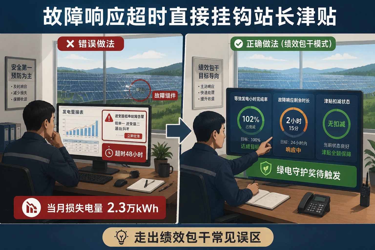 光伏运维站长人效包干表：发电小时、故障响应与绿电守护奖（2026年版）