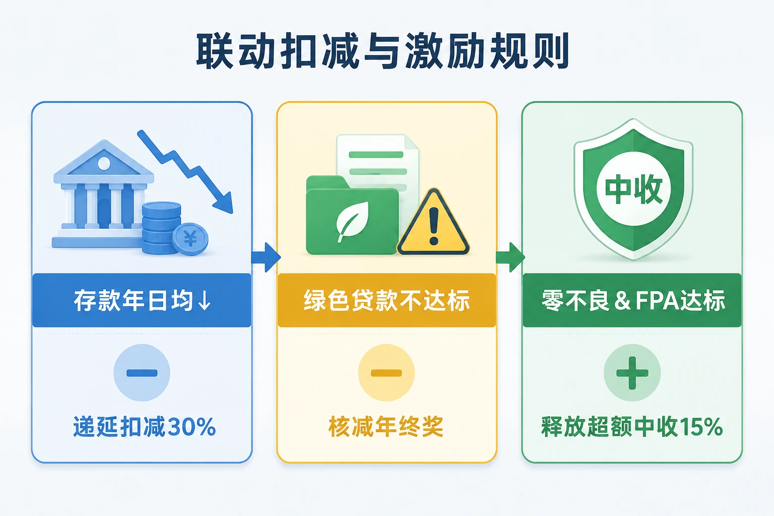 对公客户经理绩效递延25%联动模板：存款年日均与绿色信贷双控扣减