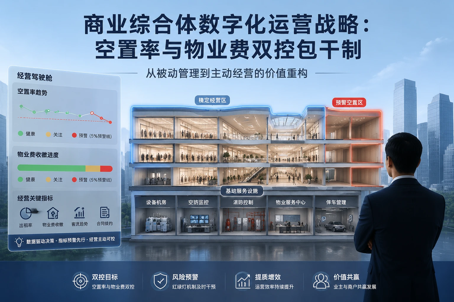 商业综合体数字化运营战略：空置率与物业费双控包干制（2026年版）