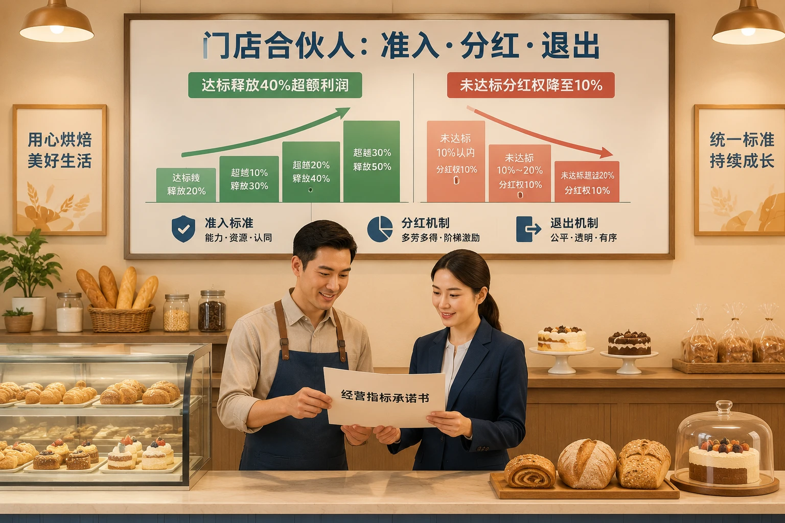 连锁烘焙门店合伙人准入退出与超额分红设计(2026年版)