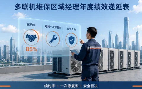 多联机维保区域经理年度绩效递延表：续约率·一次修复率·安全否决模板）（2026年版）
