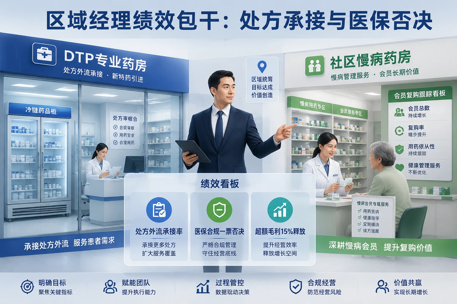 2026年DTP与社区药房区域经理绩效包干表：处方承接与医保否决