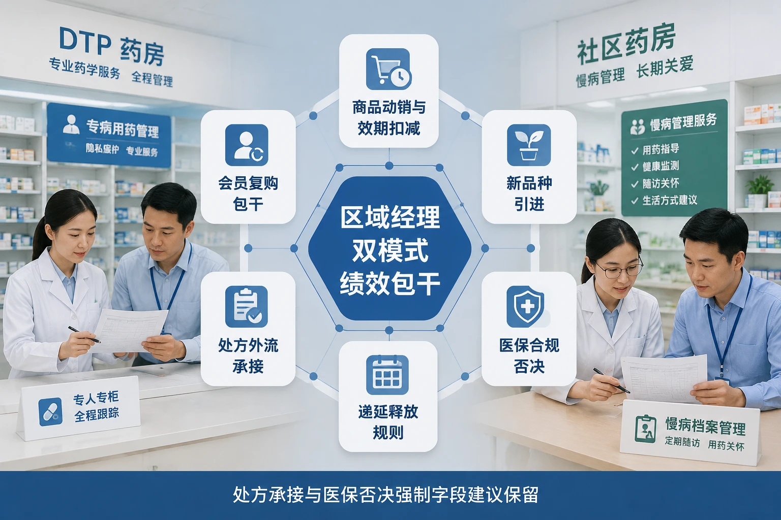 2026年DTP与社区药房区域经理绩效包干表：处方承接与医保否决