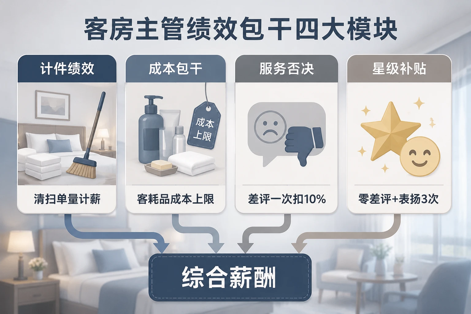 连锁酒店客房主管人效成本包干与服务否决模板（2026年版）