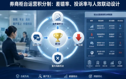 券商柜台运营积分制方案：差错扣减、投诉核减与超额计件联动设计