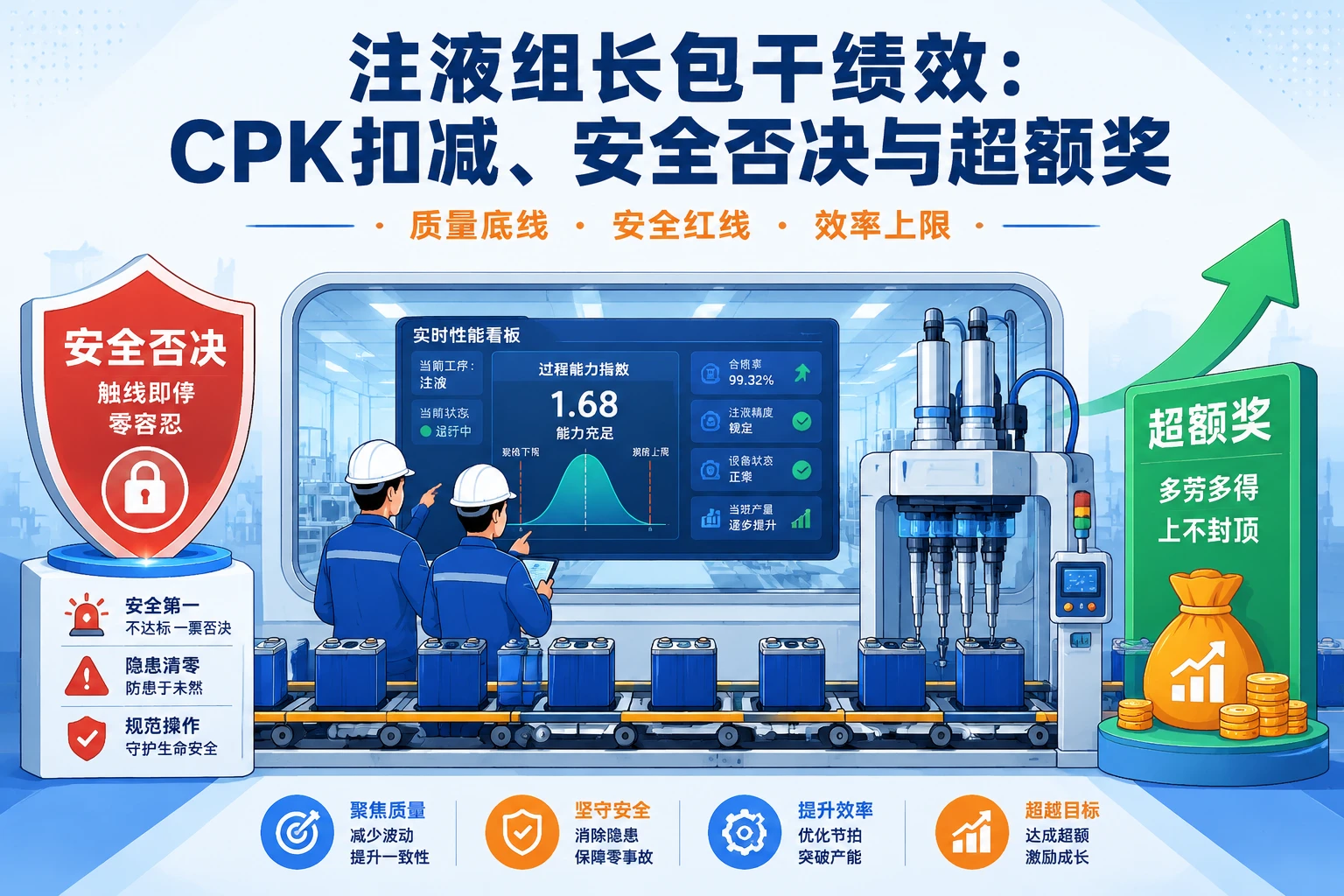 注液车间组长包干绩效模板：CPK扣减、安全否决与超额奖释放（2026年版）