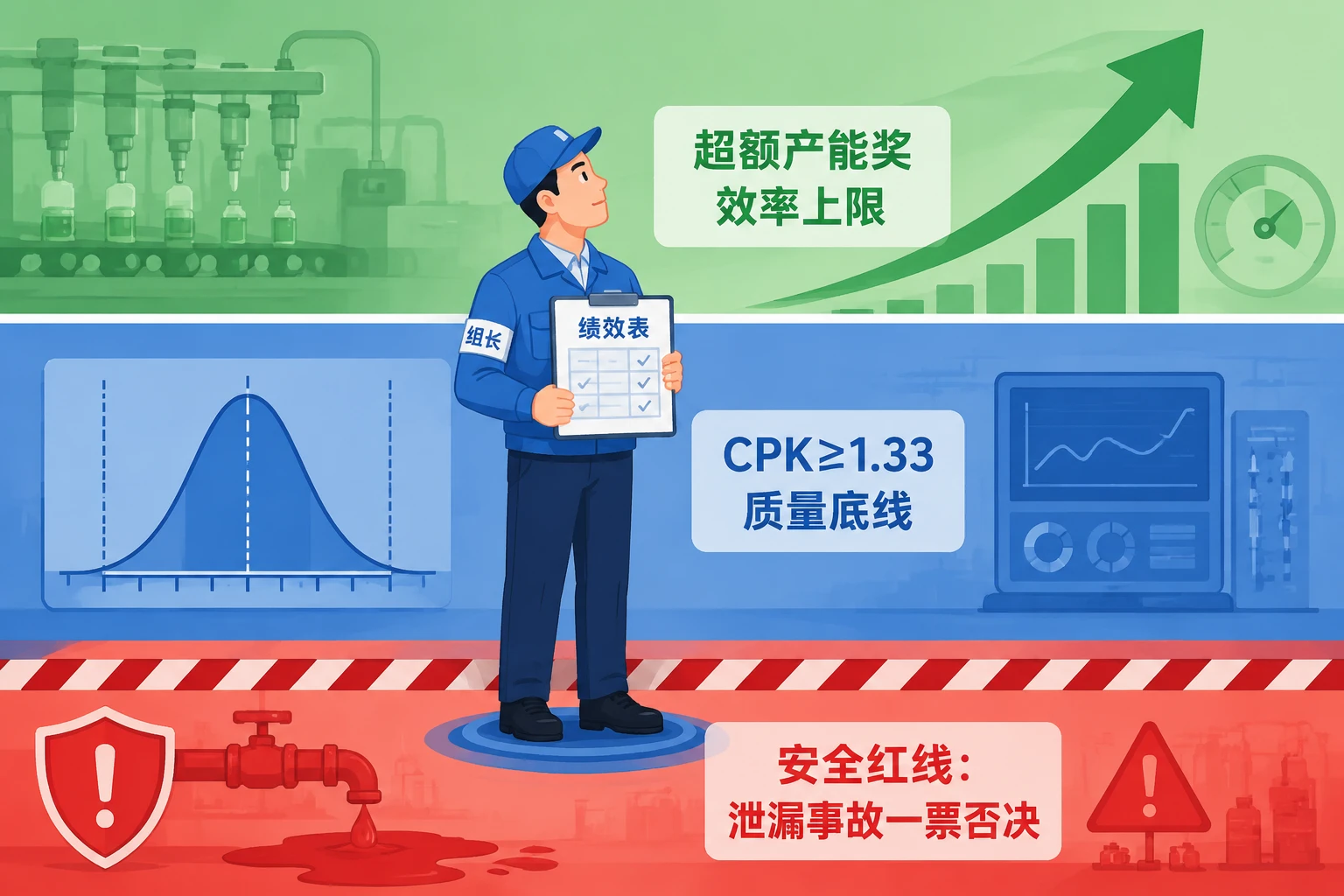 注液车间组长包干绩效模板：CPK扣减、安全否决与超额奖释放（2026年版）