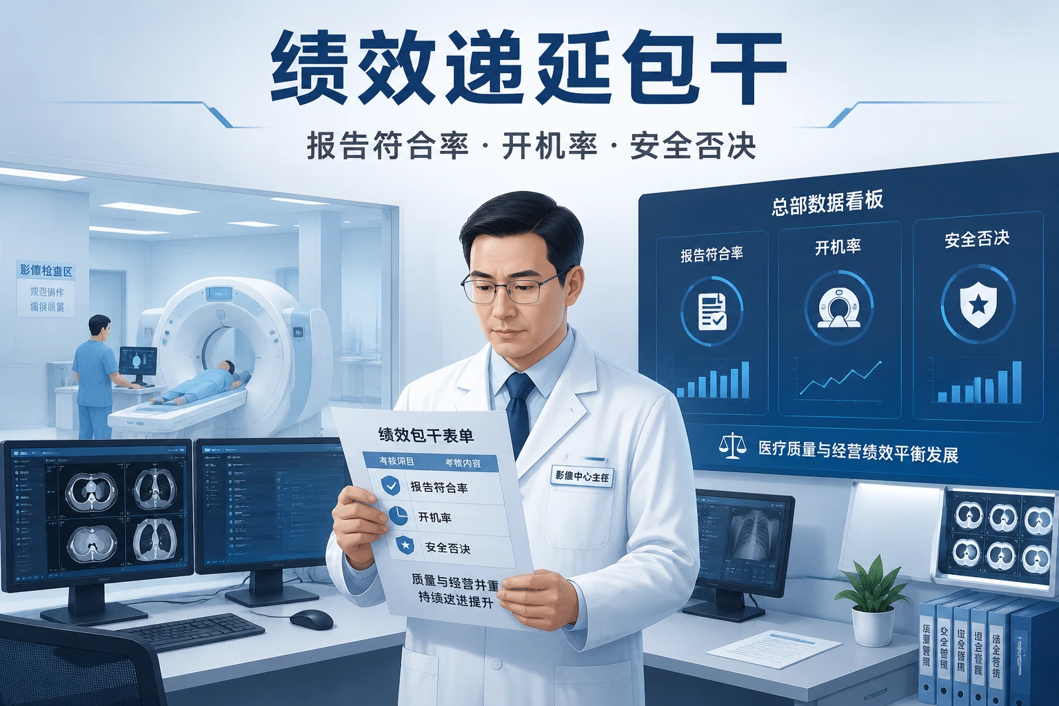 连锁体检影像中心主任绩效递延包干表：报告符合率、开机率与安全否决（2026年版）