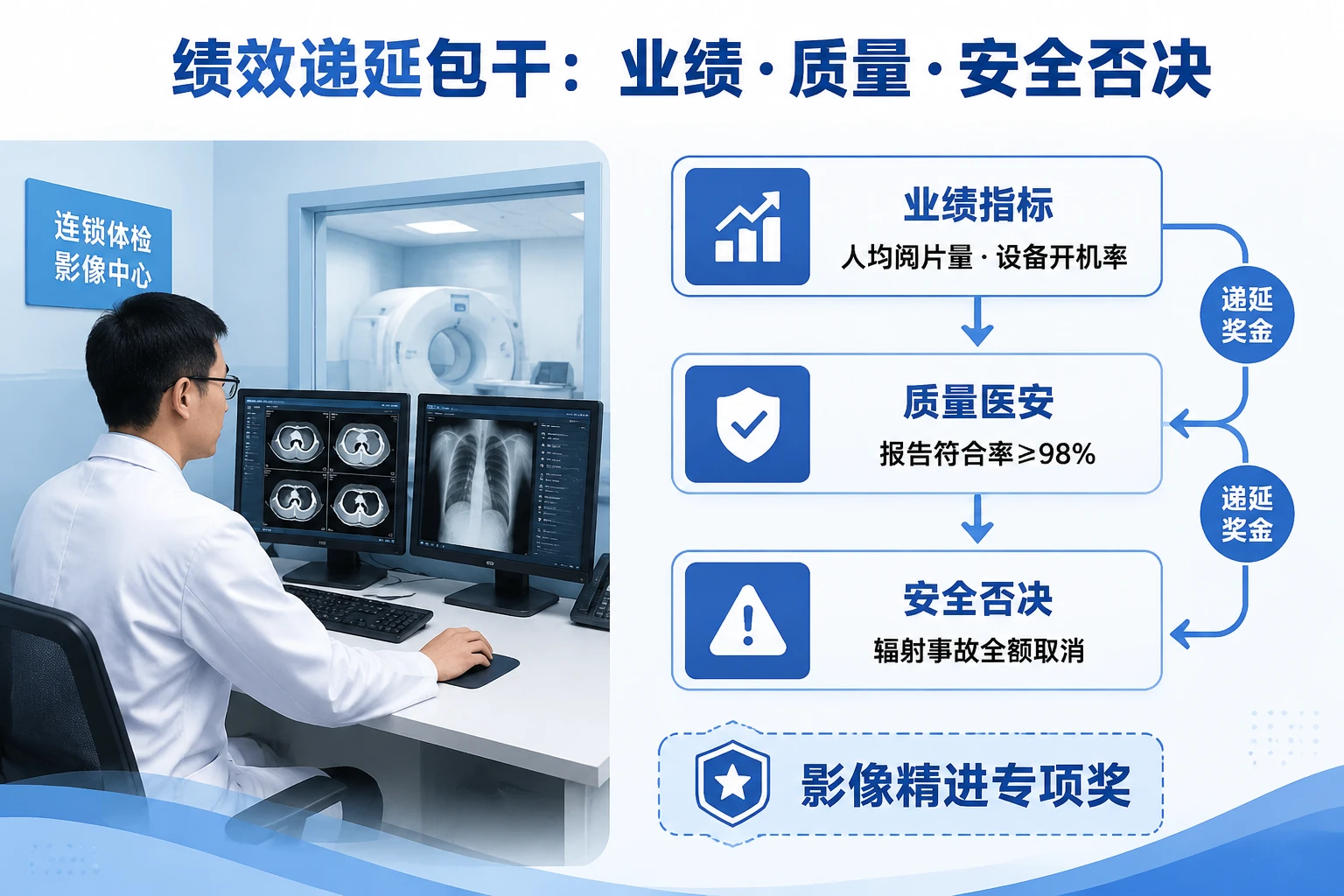 连锁体检影像中心主任绩效递延包干表：报告符合率、开机率与安全否决（2026年版）
