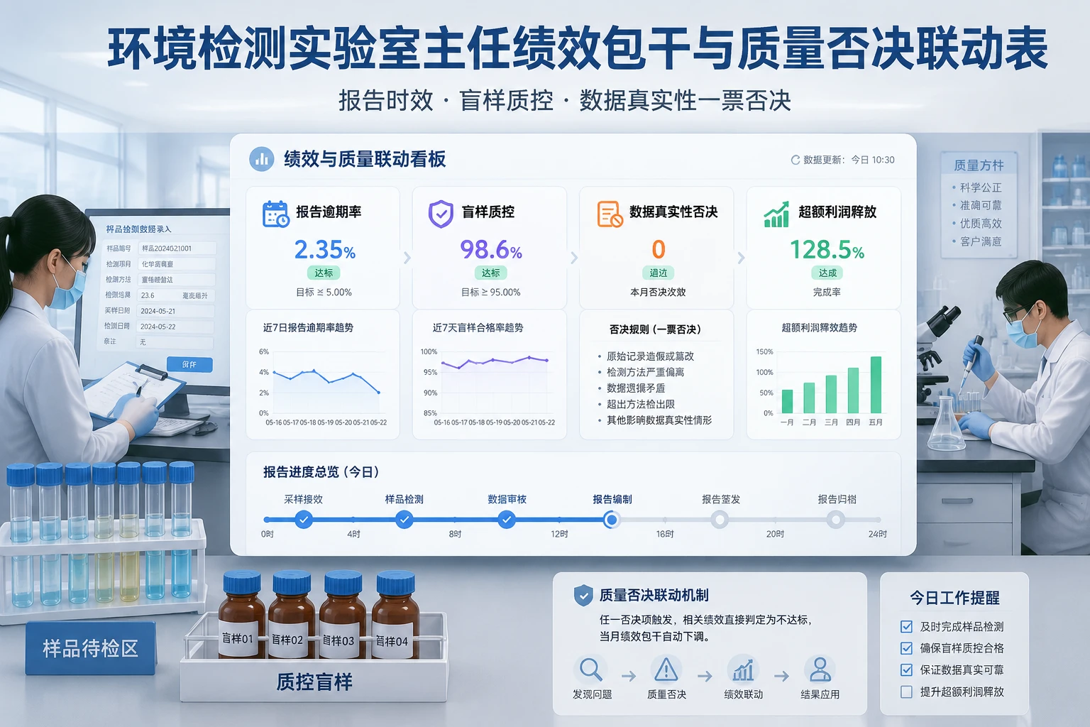 环境检测实验室主任绩效包干与质量否决联动表（2026年版）