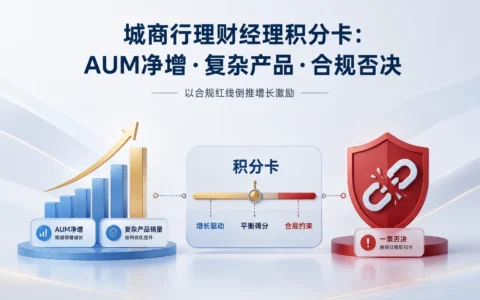 城商行理财经理绩效积分卡模板与落地指南：AUM净增·复杂产品中收·合规否决（2026年版）