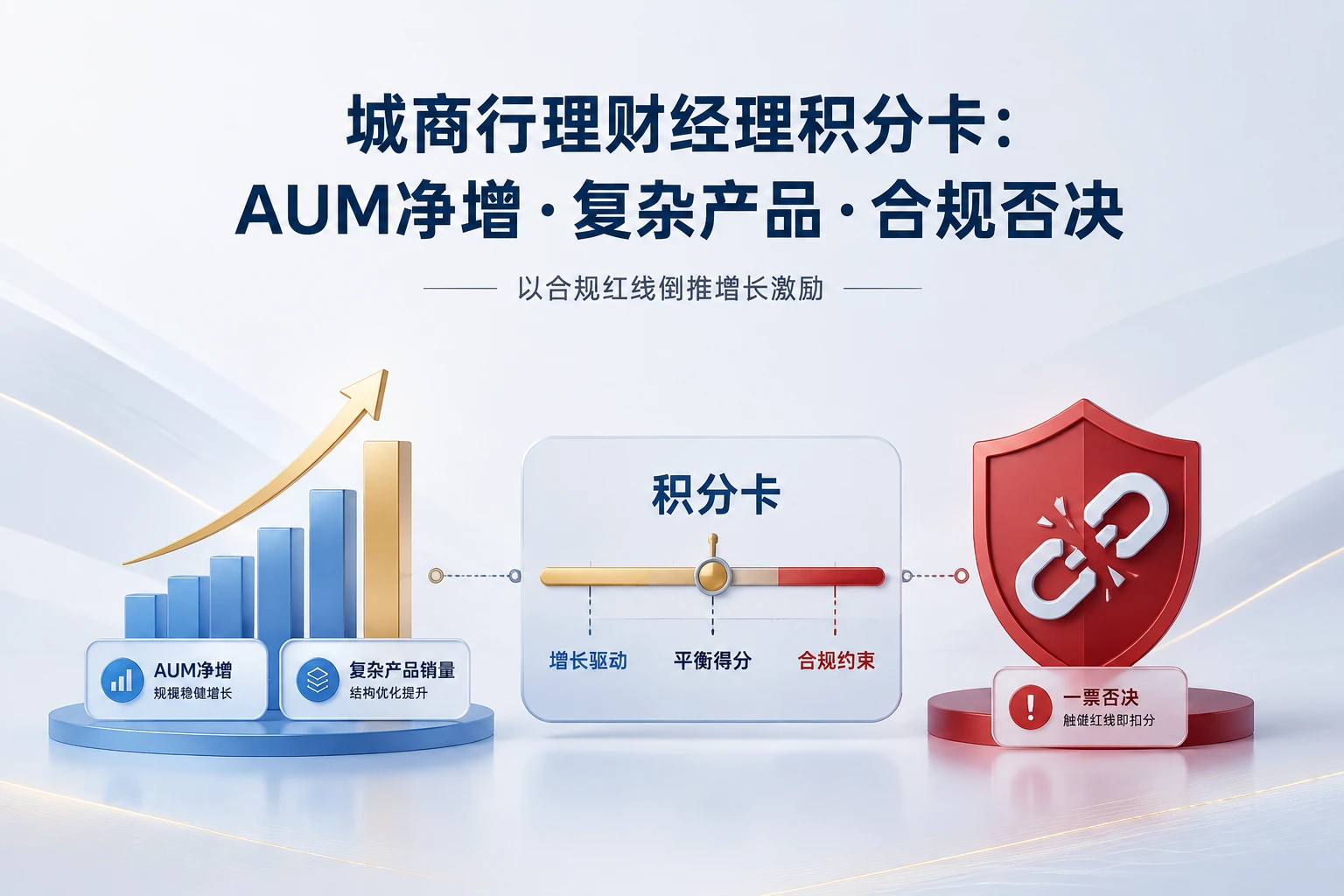 城商行理财经理积分卡：AUM净增·复杂产品·合规否决（2026年版）