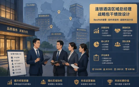 连锁酒店区域总经理战略包干绩效体系设计：RevPAR增长与续约率双目标挂钩路径
