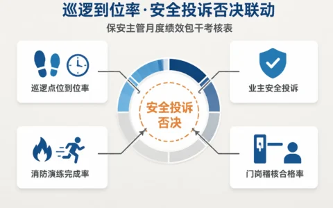 住宅物业保安主管包干考核表：巡逻到位率·安全投诉否决联动模板与填写指南（2026年版）