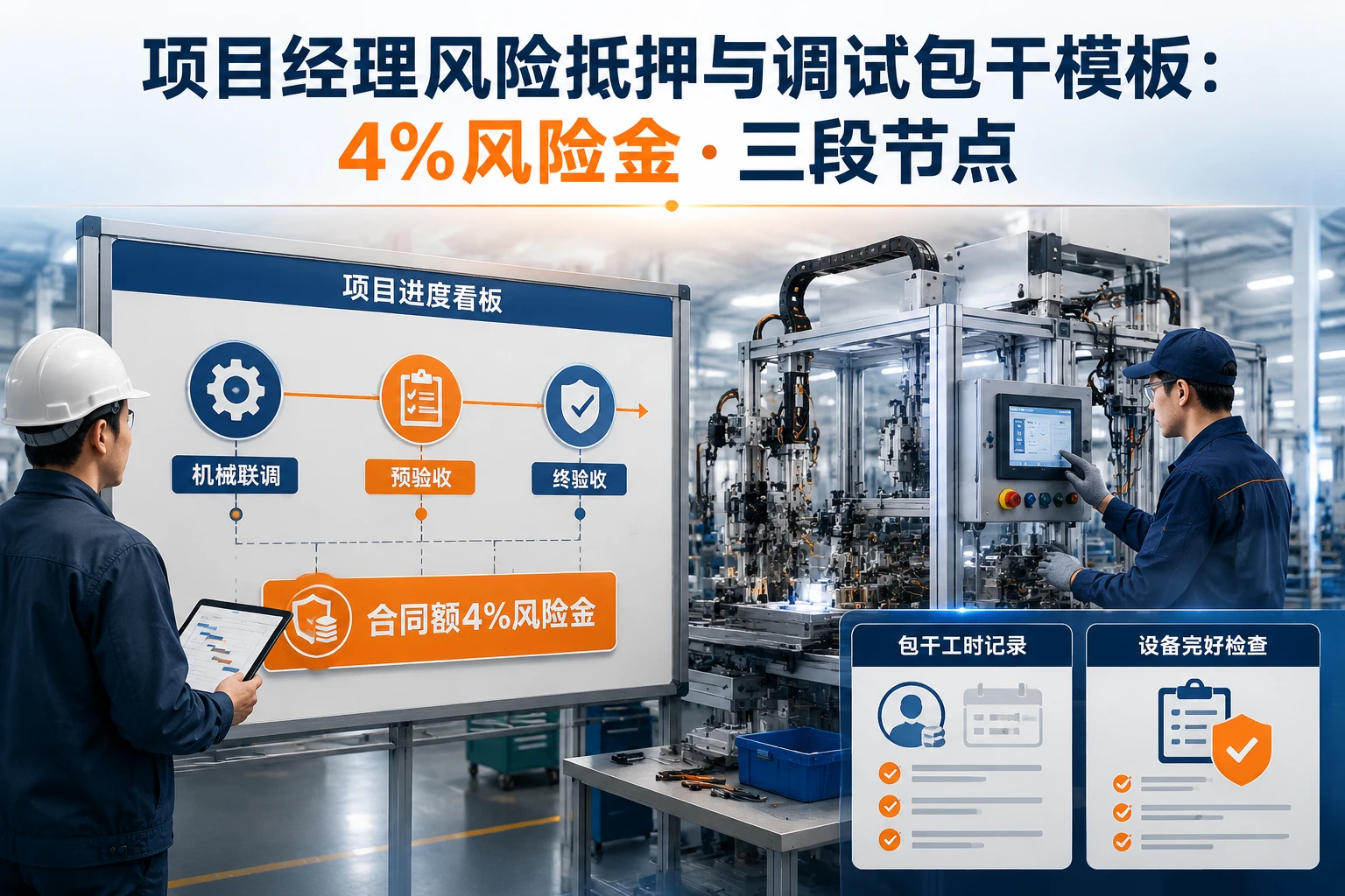 2026年非标项目经理风险抵押与调试包干模板:4%风险金·三段节点