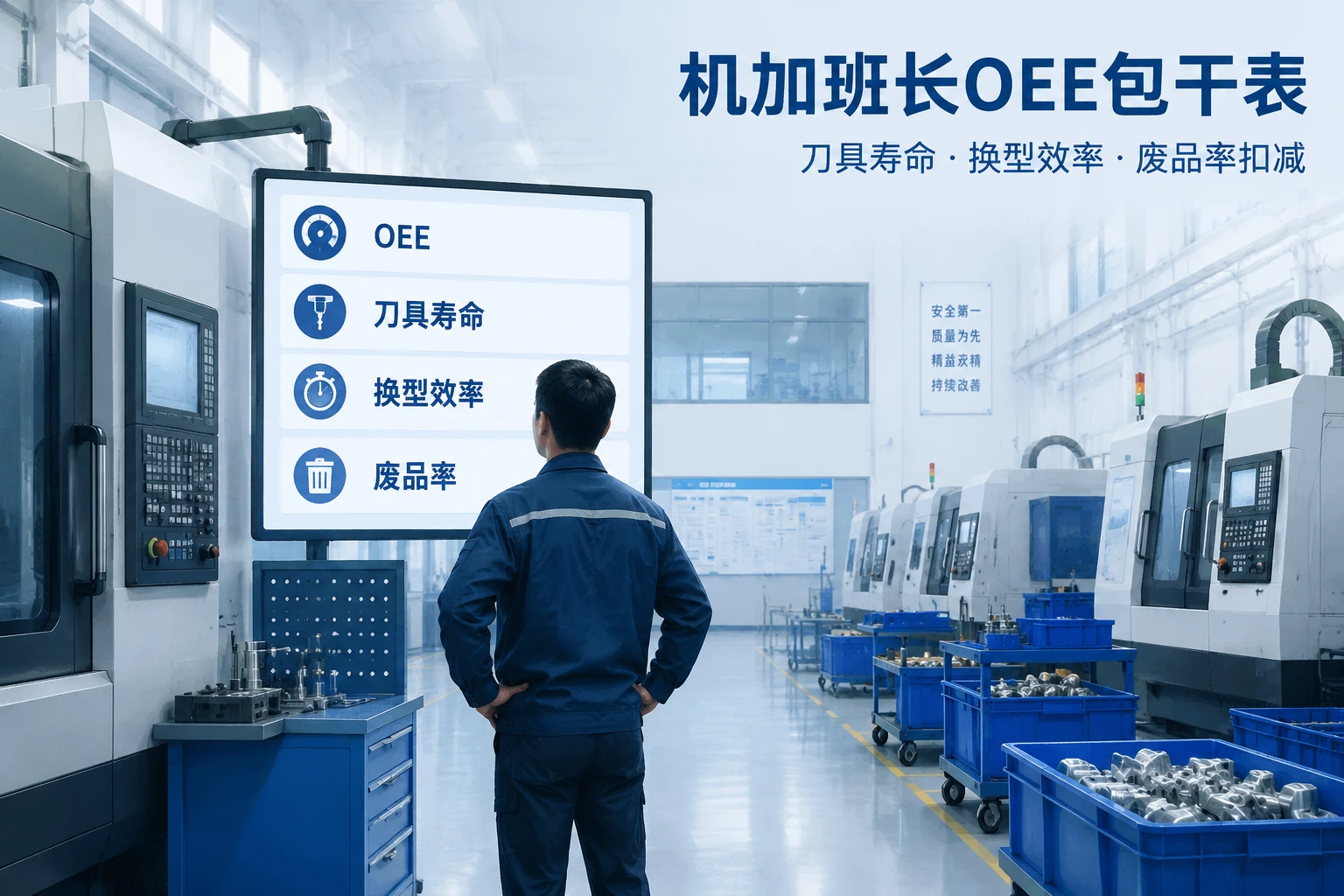 机加班长OEE包干表：刀具寿命·换型效率·废品率扣减（2026年版）
