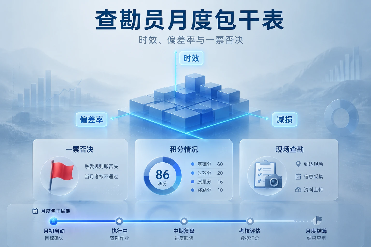 2026年财产险查勘员月度包干表：现场时效、定损偏差率与一票否决