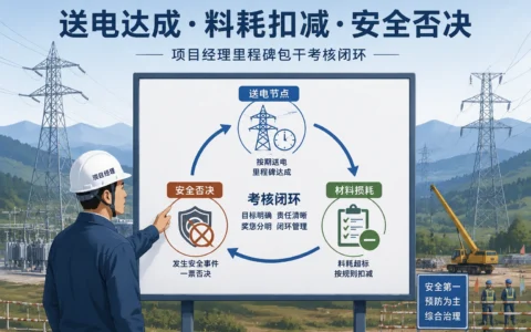 输变电项目经理里程碑包干考核表：送电节点达成、材料损耗扣减与安全否决联动指引（2026年版）