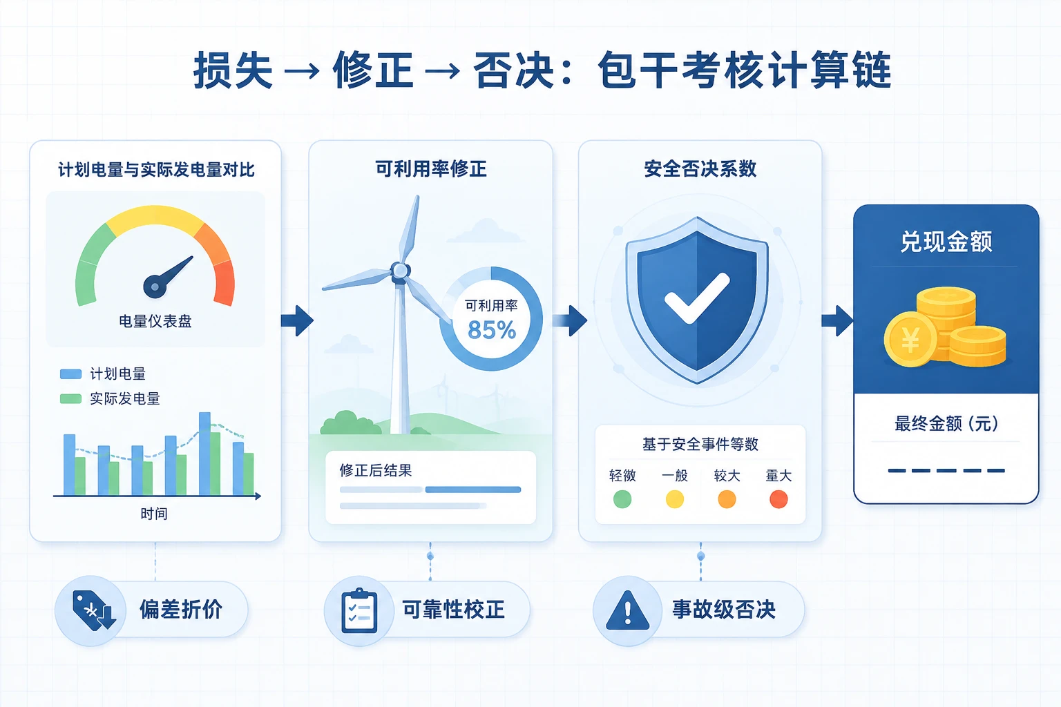2026年风电运维区域主管发电损失包干表：电量偏差、机组可利用率与安全否决联动