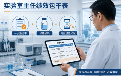 环境检测实验室主任绩效包干表：质控合格率、标物损耗与递延扣减考核模板