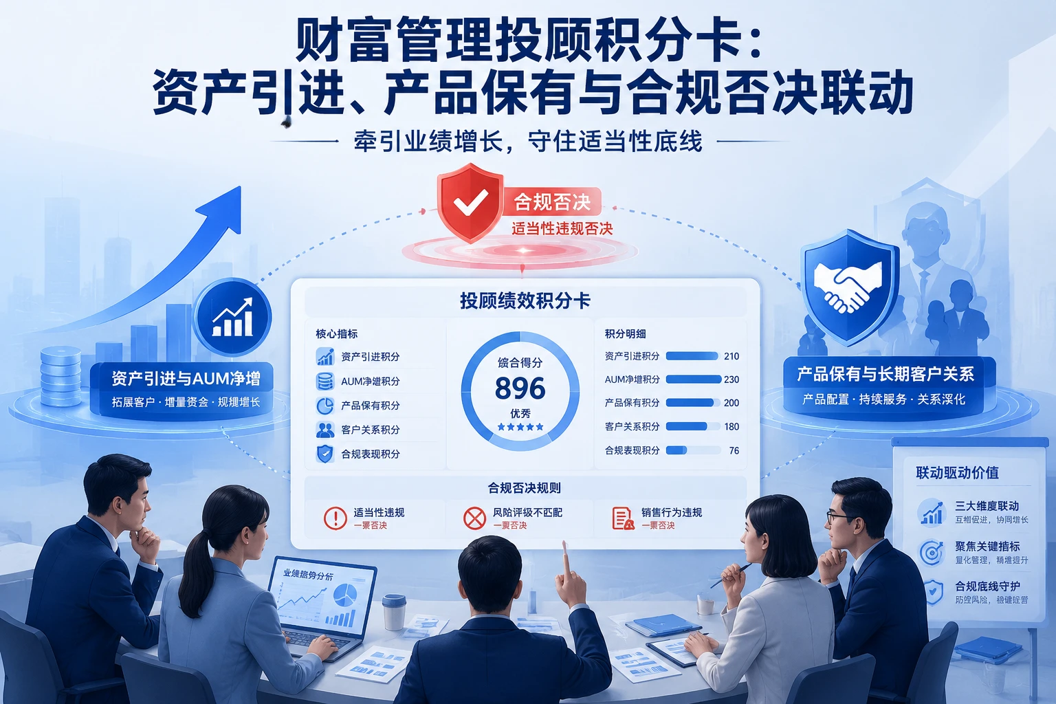 财富管理投顾积分卡：资产引进、产品保有与合规否决联动（2026年版）