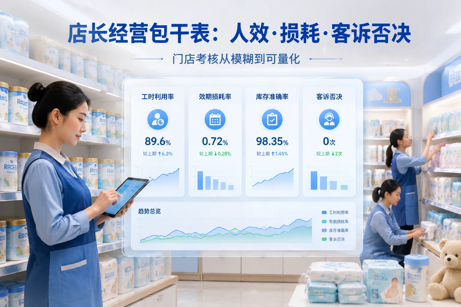 2026年连锁母婴店店长经营包干表：人效、效期损耗率、库存准确率与客诉否决