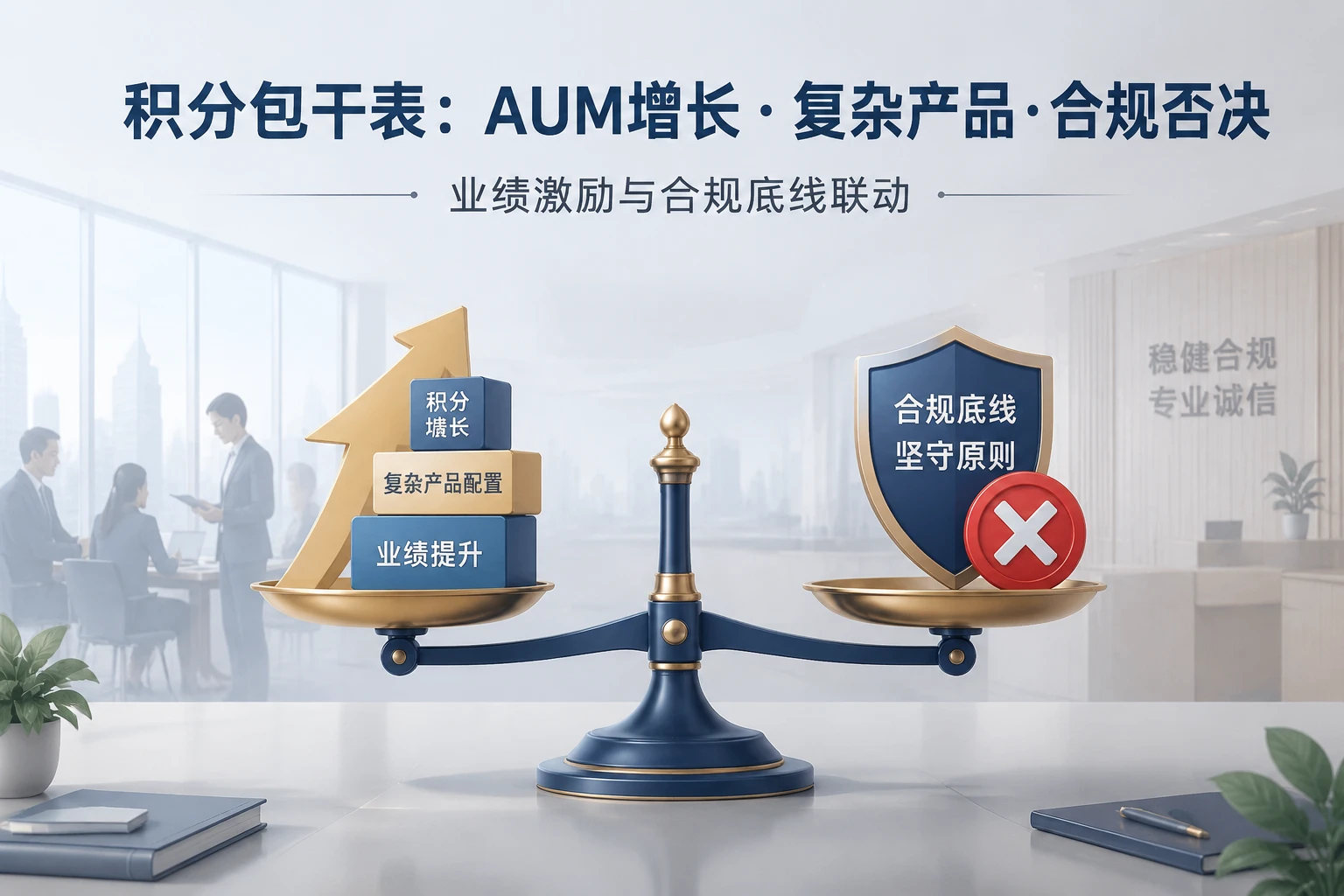 2026年财富经理季度积分包干表：AUM、复杂产品与合规否决联动