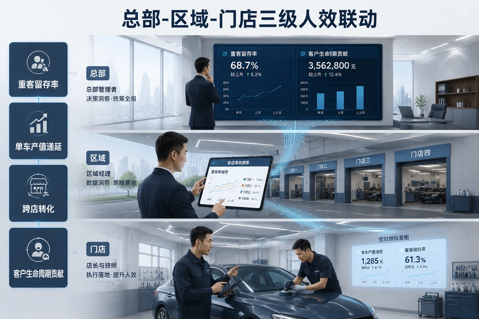 连锁汽修门店人效白皮书：重客留存率驱动下的经营责任制与分润机制重塑