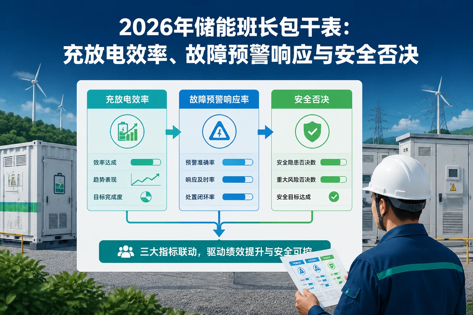 2026年储能班长包干表：充放电效率、故障预警响应与安全否决