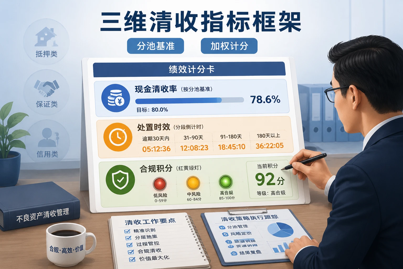 农商行风险经理清收绩效：现金清收率、处置时效与递延激励（2026年版）