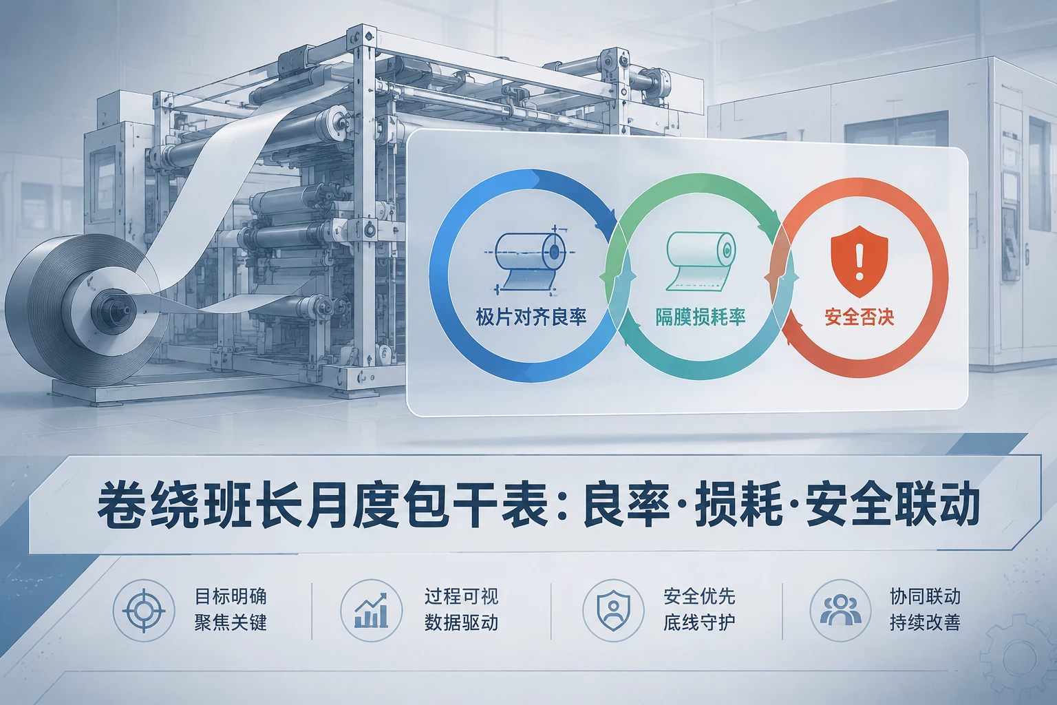 卷绕班长月度包干表：对齐良率·隔膜损耗·安全否决（2026年版）