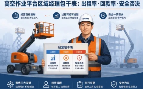 高空作业平台区域经理包干表：出租率、回款率与安全否决一体模板（2026年版）