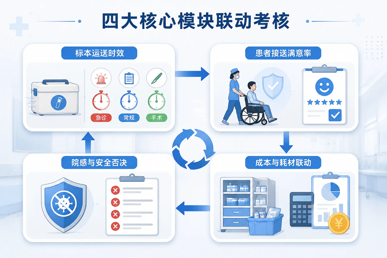 2026年运送中心主管绩效包干表：标本时效·患者接送满意率·投诉否决实操模板）