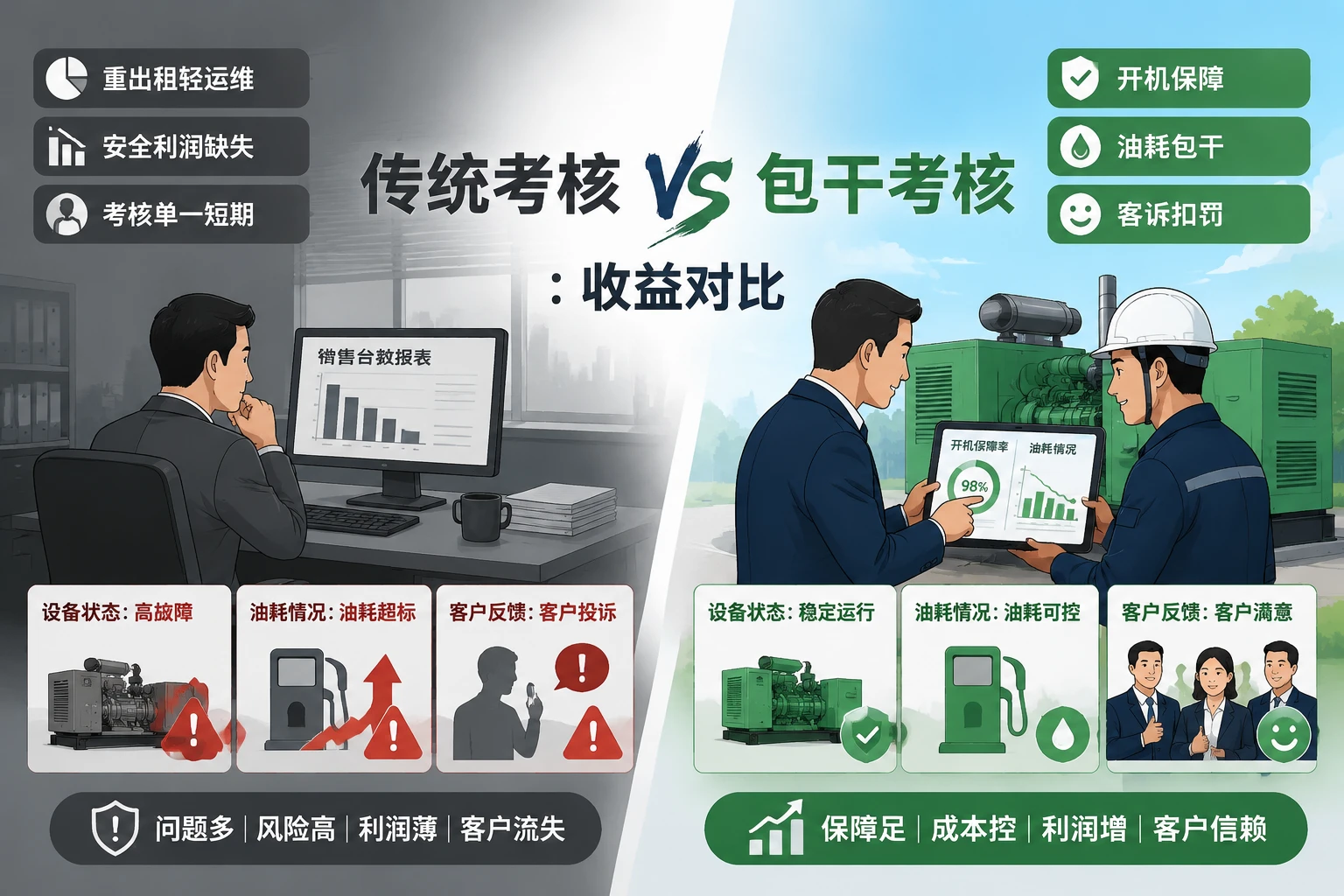 发电机组区域主管包干表：开机保障率、油耗与客诉扣罚（2026年版）