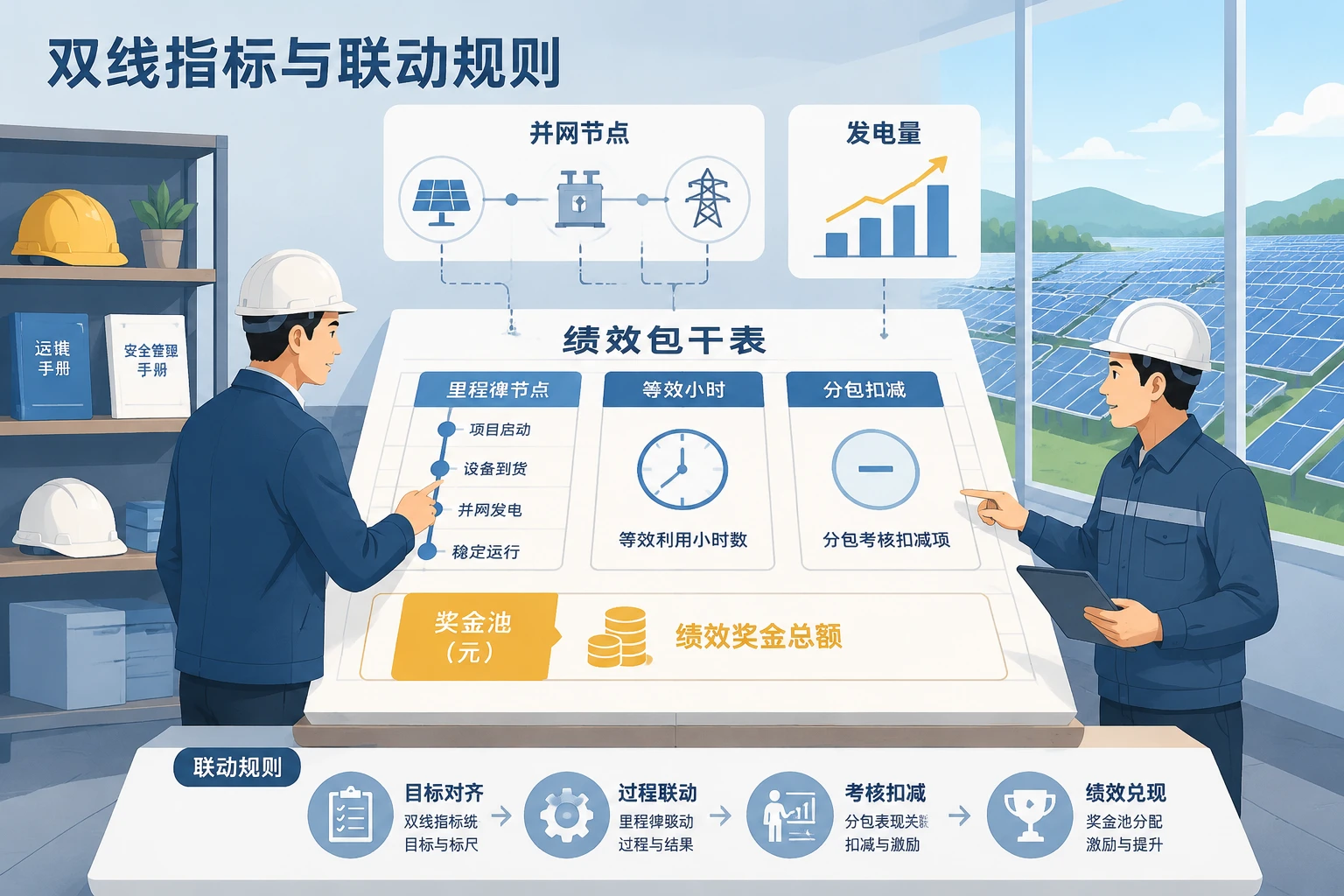 光伏项目&运维包干表：并网节点·等效小时·分包扣减（2026年版）