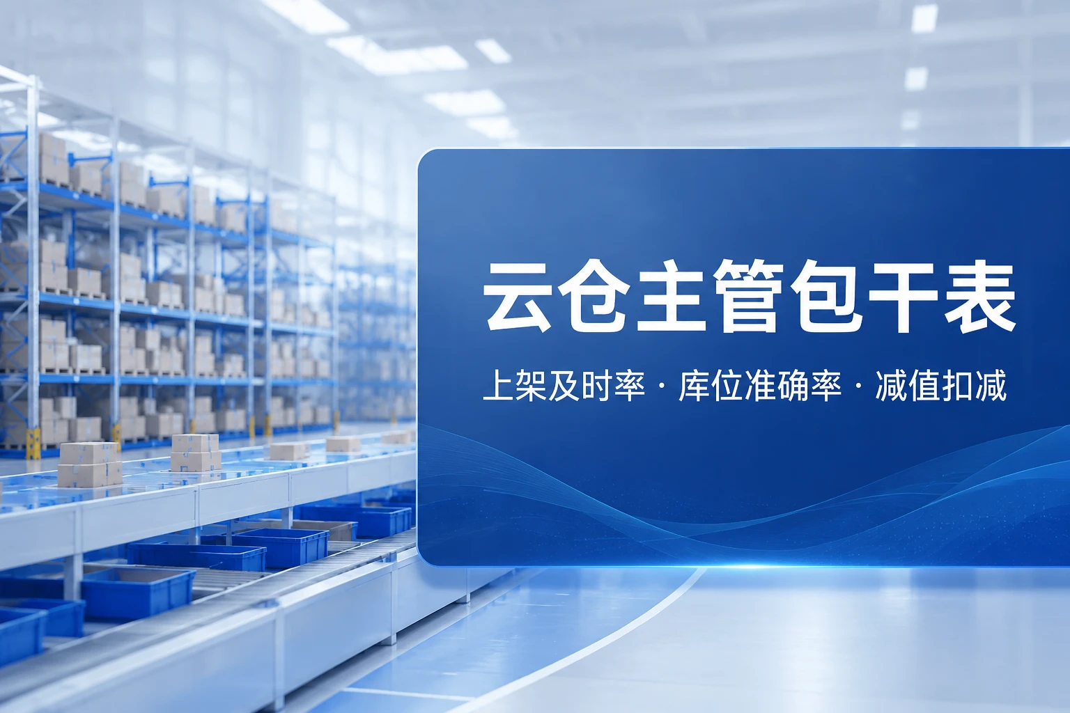 云仓主管包干表：上架及时率、库位准确率与减值扣减（2026年版）