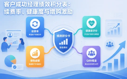 2026年CSM季度绩效积分表：NDR续费率、客户健康度与增购联动方案