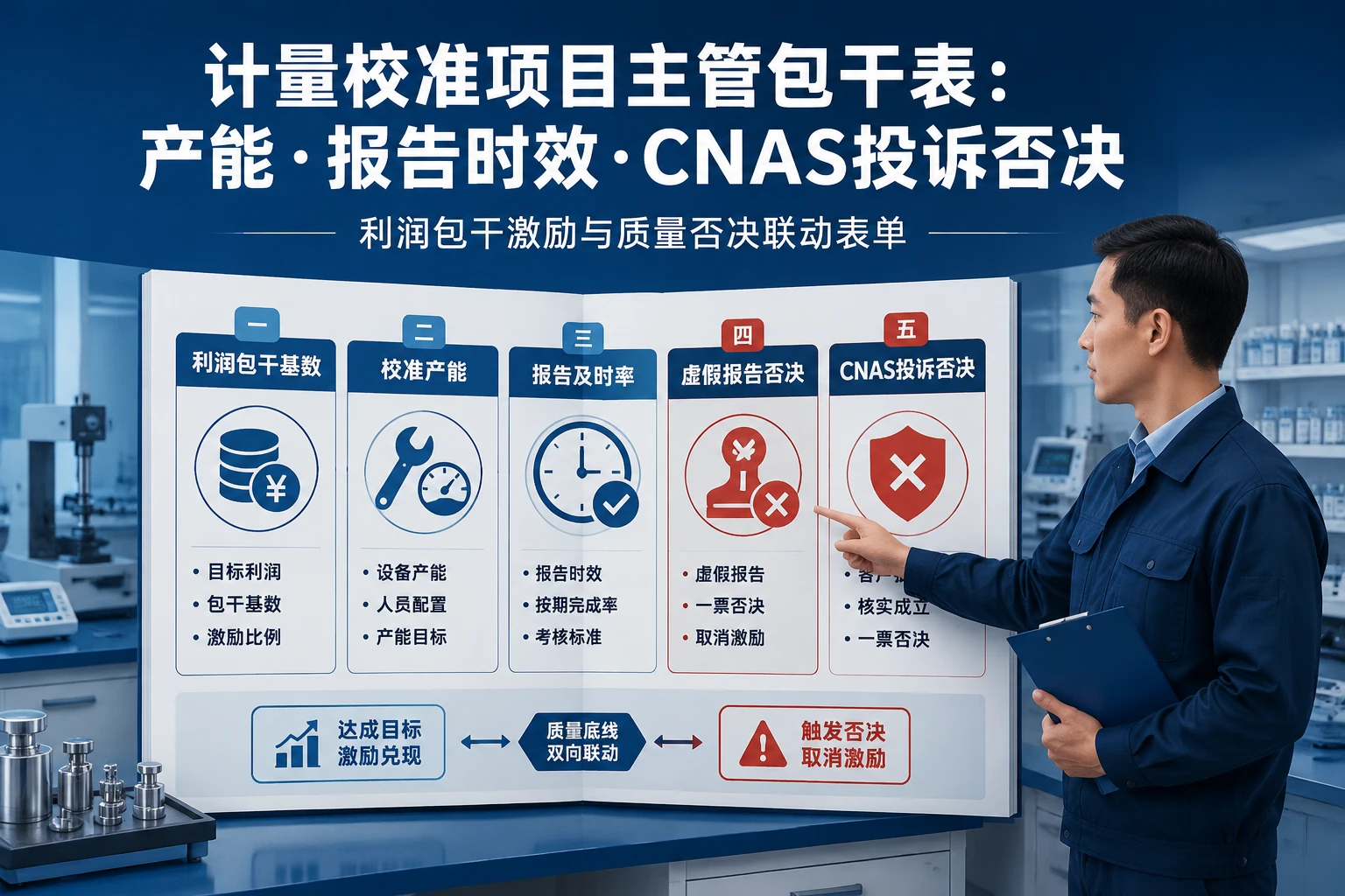 计量校准项目主管包干表：产能·报告时效·CNAS投诉否决