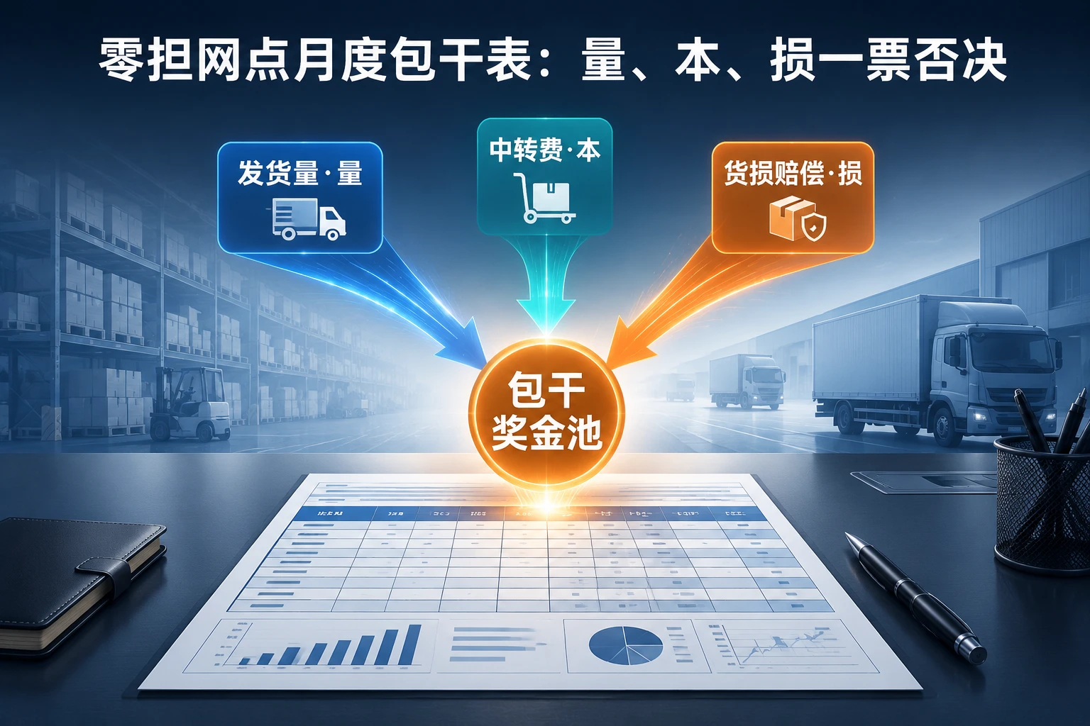 零担网点月度包干表：发货量、中转费与货损一票否决（2026年版）
