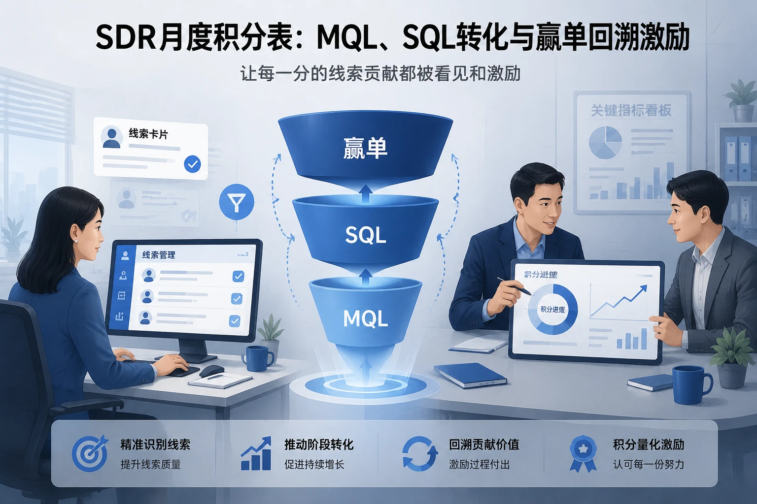 SDR月度积分表：MQL、SQL转化与赢单回溯激励（2026年版）