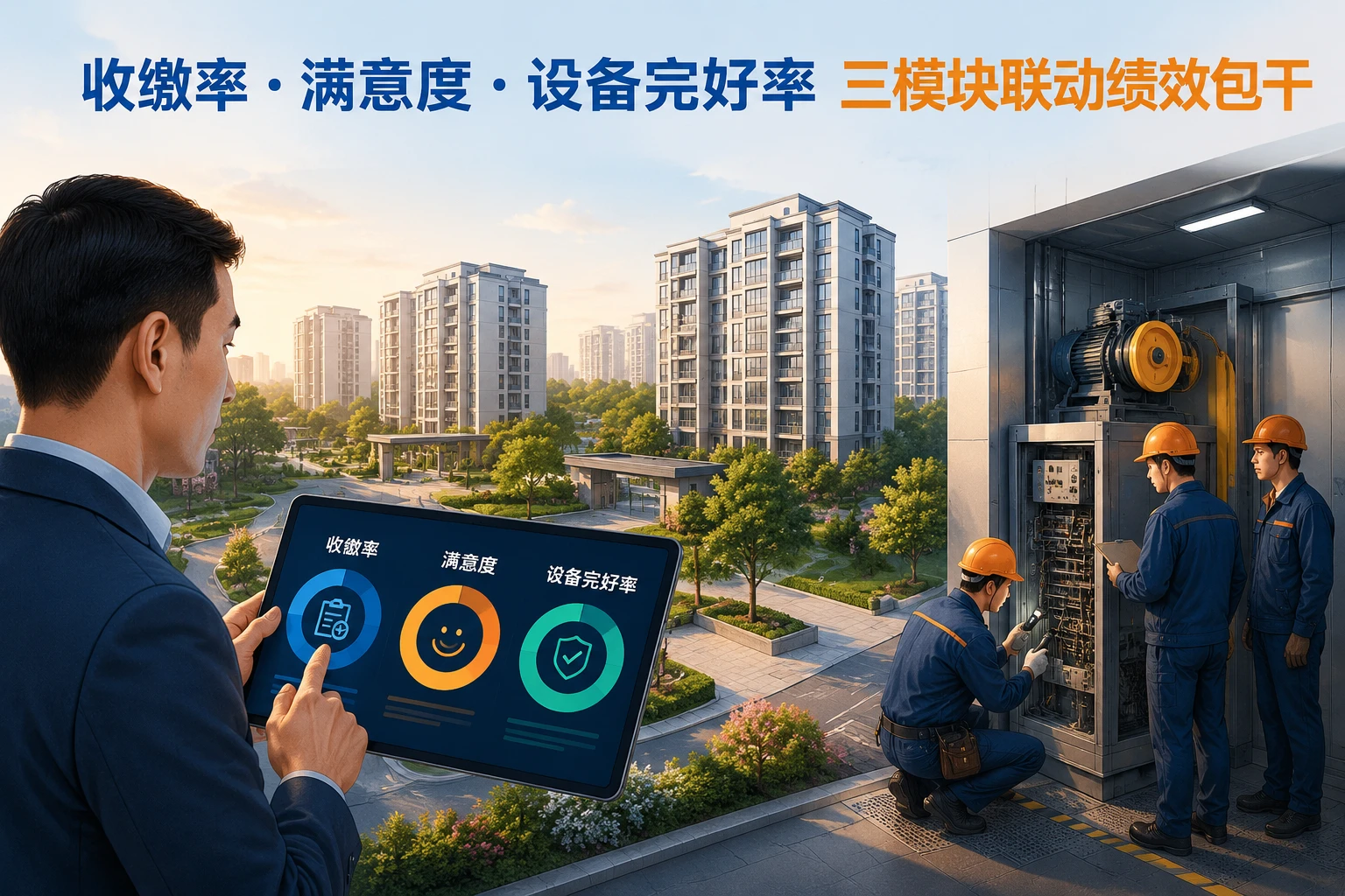住宅物业项目经理绩效包干：收缴率、满意度与设备完好率联动（2026年版）