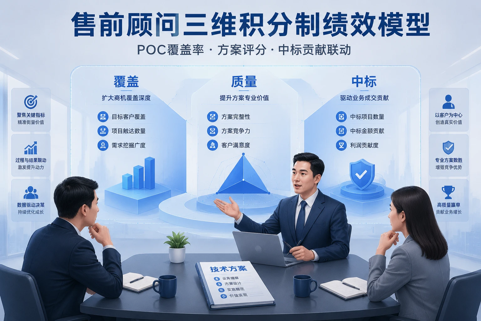 2026年SaaS售前顾问积分制绩效模型：POC覆盖率、方案评分与中标贡献联动