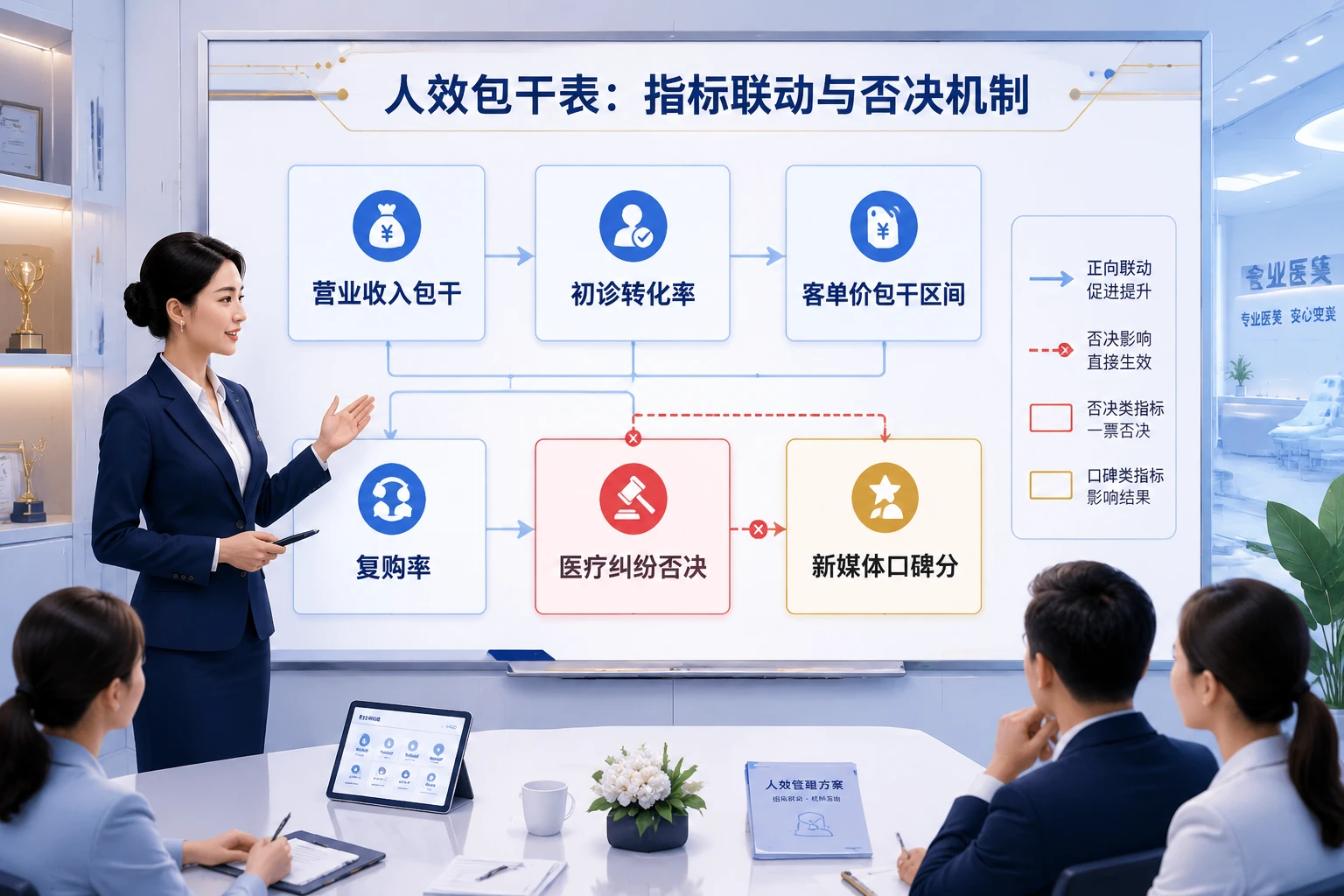 医美门店咨询师人效包干表：初诊转化率、客单价包干与口碑分否决（2026年版）