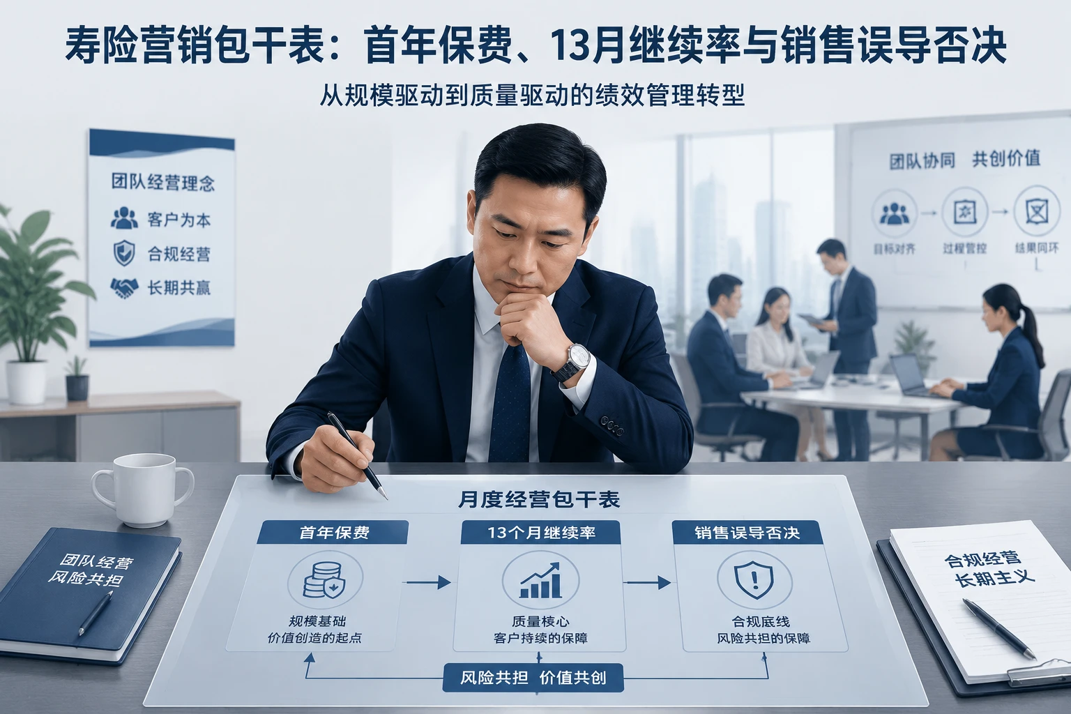 寿险营销包干表：首年保费、13月继续率与销售误导否决（2026年版）