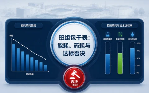 污水厂班组绩效包干表模板与设计指南：能耗药剂单耗达标否决三联动（2026年版）