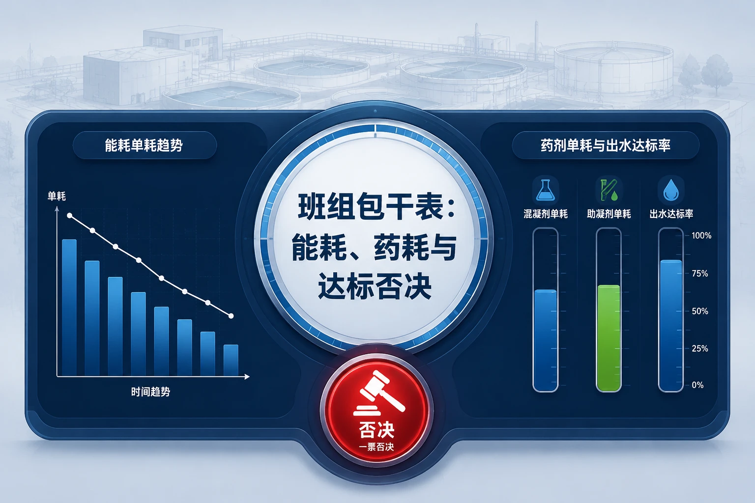 污水厂班组月度包干表：吨水能耗、药剂单耗与达标否决（2026年版）